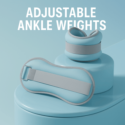 AeroFlex Ankle Weights in blue, designed for fitness workouts to enhance health and performance.