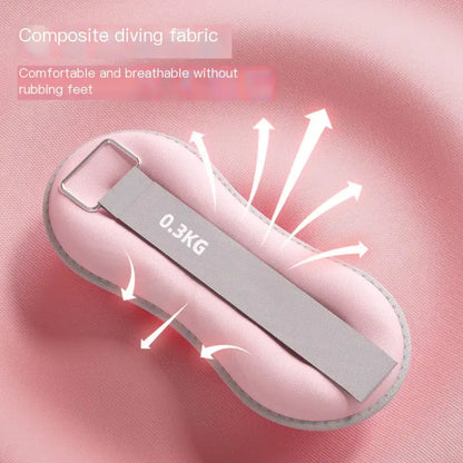 AeroFlex Ankle Weights made from composite diving fabric, designed for comfortable and breathable workout sessions.