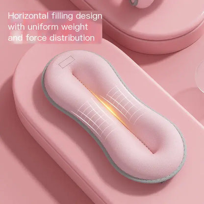 AeroFlex Ankle Weights in pink showcasing horizontal filling design for uniform weight distribution enhancing workout.